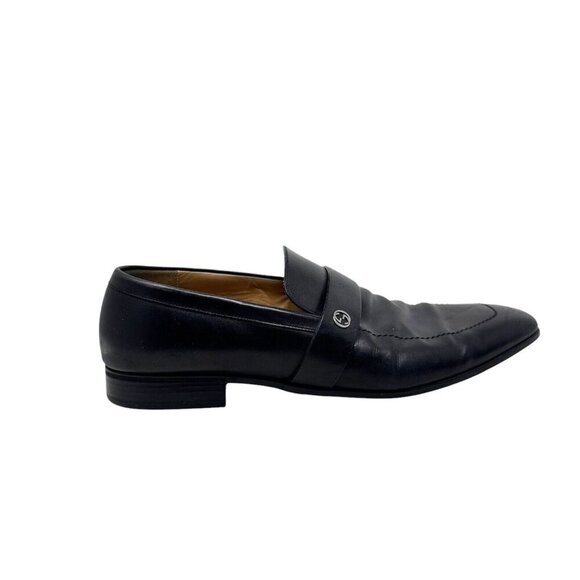 GUCCI Broadwick black mens loafers Interlocking GG Logo shoes size 9.5 - Picture 5 of 16